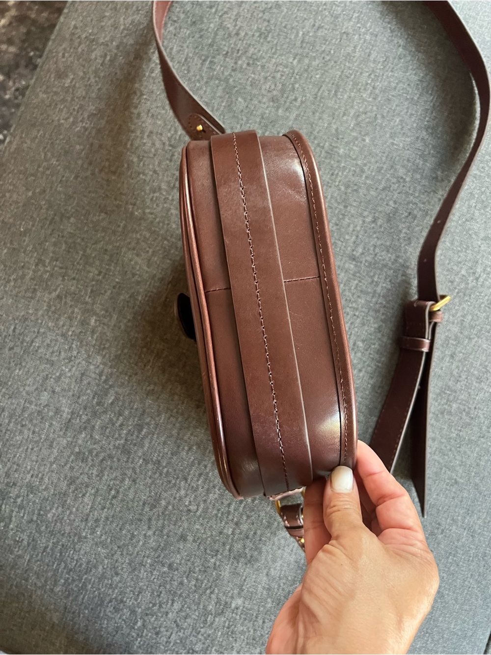Classic Brown J CREWLeather Crossbody Bag - Picture 3 of 7